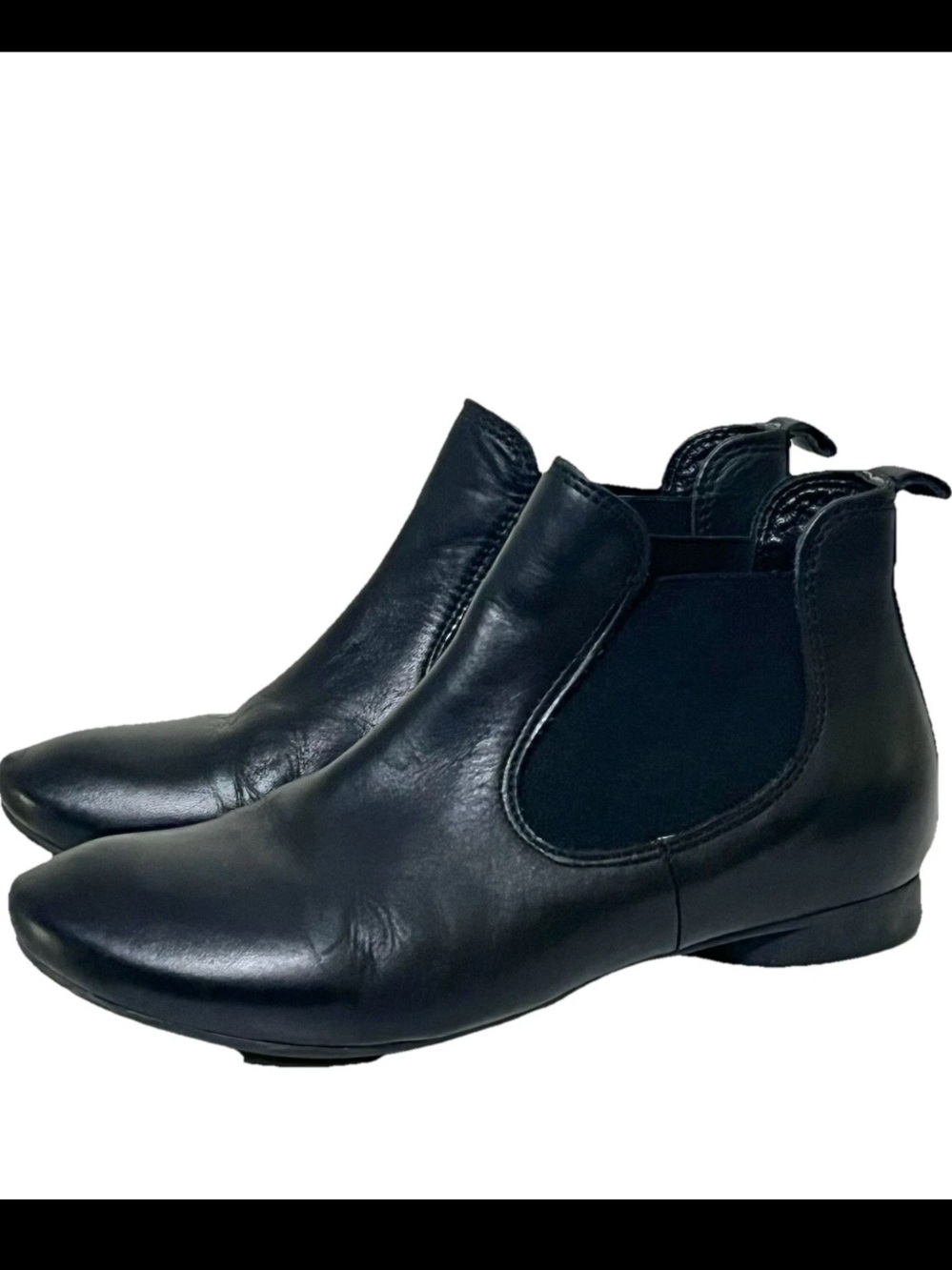 Think! Ankle Boots Size 6 EU36 1/2 Black Leather Gaud Booties